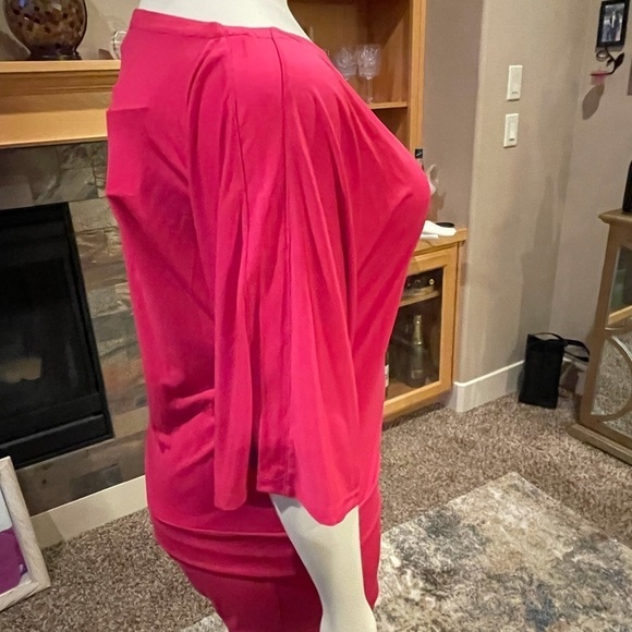 14/16 Ashley Stewart 3/4 Length Pink Shirt Clothes - Picture 8 of 14